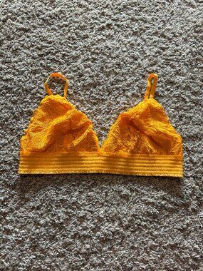Aerie bright orange lacy bralette